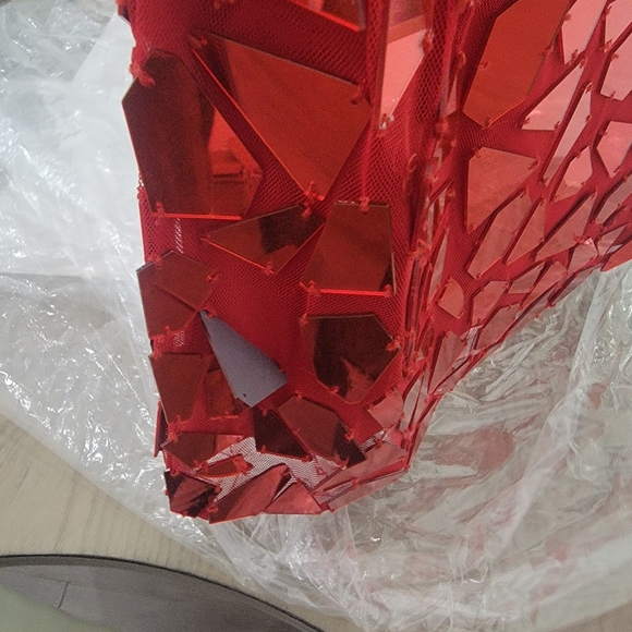 Primavera Red Cut Glass Dress - Picture 9 of 13